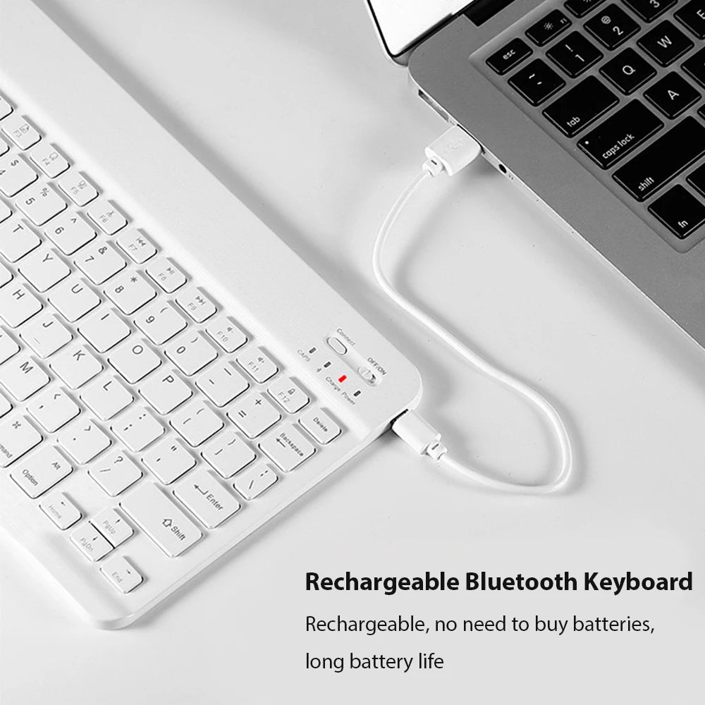 Clavier Bluetooth Sans Fil Ultra Fin/Compatible Ipad/Android/Windows & Ios