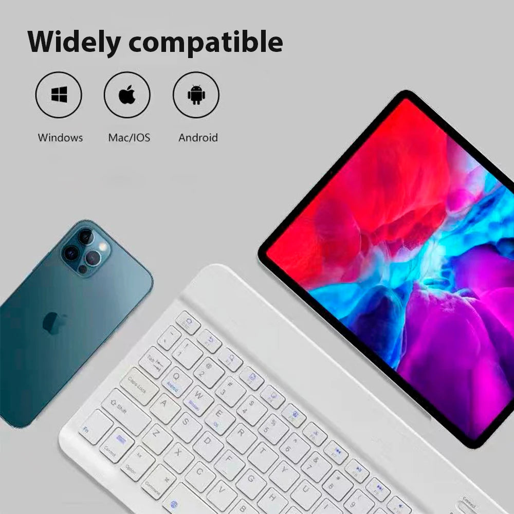 Clavier Bluetooth Sans Fil Ultra Fin/Compatible Ipad/Android/Windows & Ios