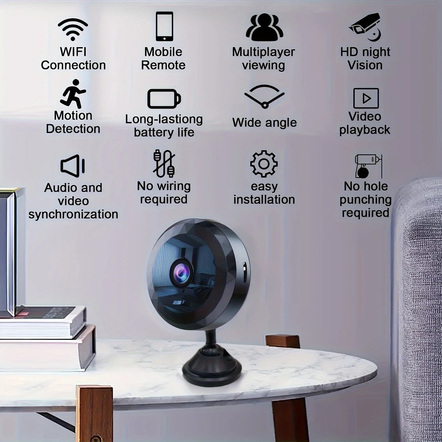 Mini Camera de Surveillance Wi-Fi HD