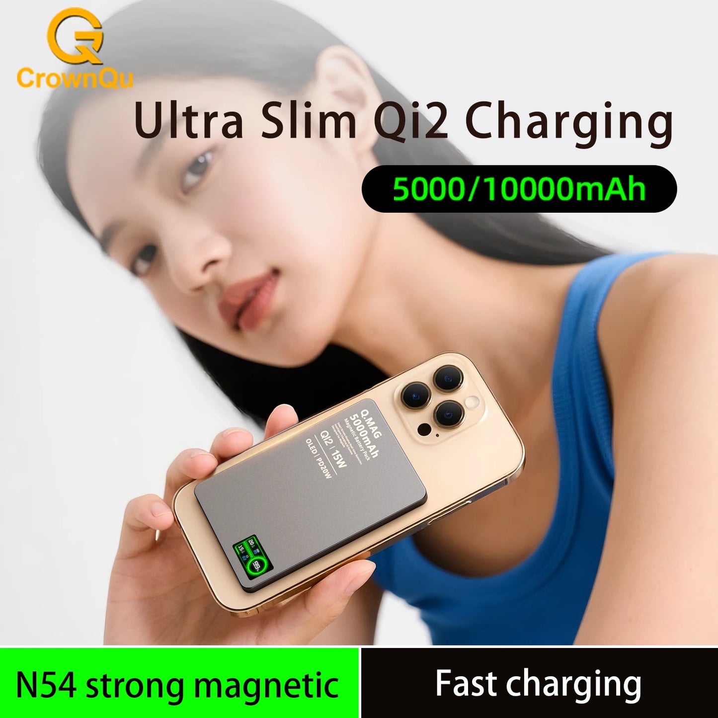 Batterie Externe Magnetique 3-en -1 10000 mAh